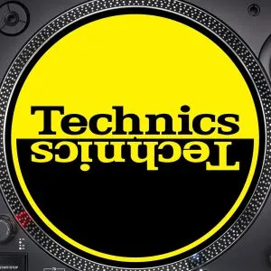 Slipmats Technics Amarillo Negro