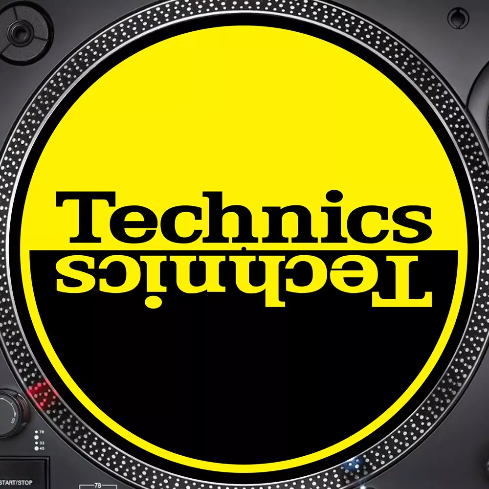 Slipmats Technics Amarillo Negro