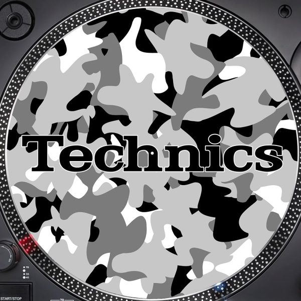 Slipmats Technics Camuflado Gris