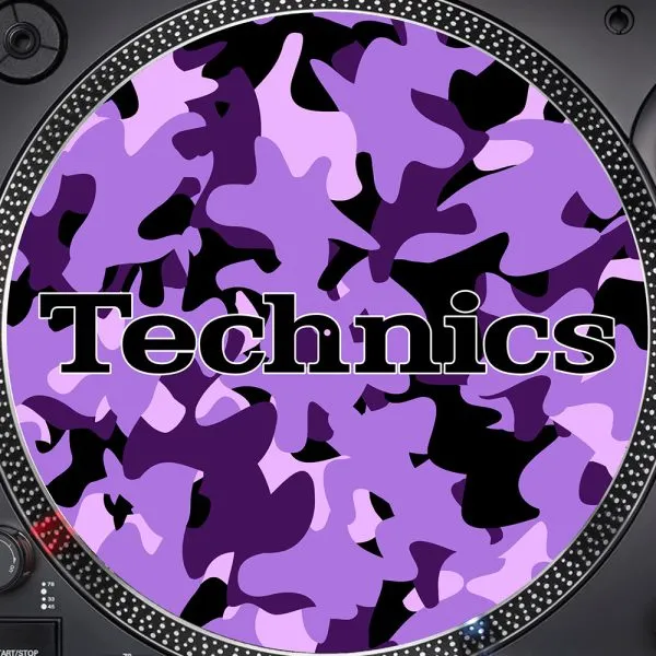Slipmats Technics Camuflado Morado