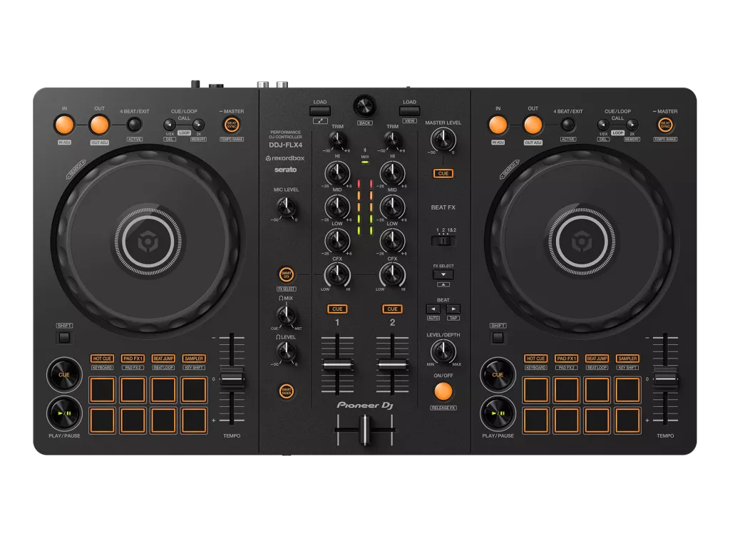 Controlador DJ Pioneer DDJ FLX4 vista superior